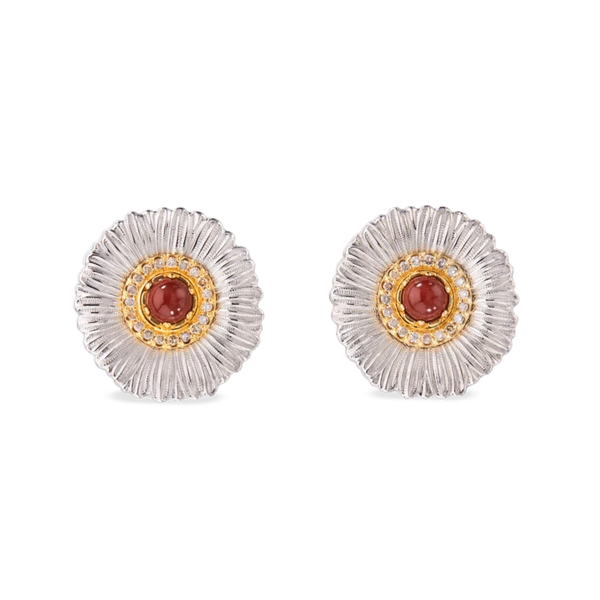 buccellati-blossoms-colour-button-earrings-sterling-silver-red-jasper-diamonds-gold-JAGEAR023594