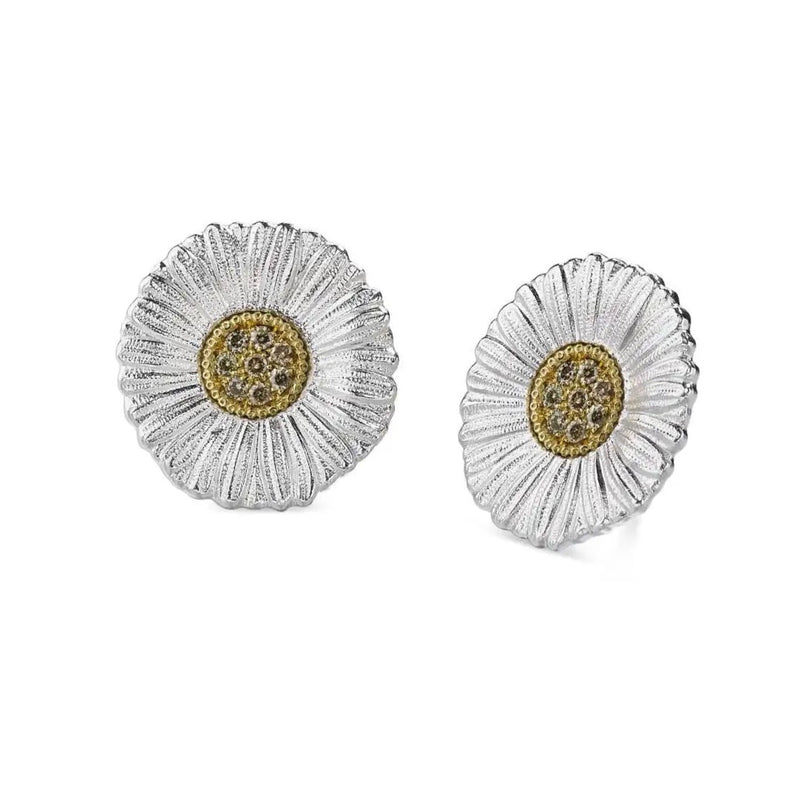buccellati-blossoms-daisy-button-earrings-champagne-diamonds-strerling-silver-jagear012313