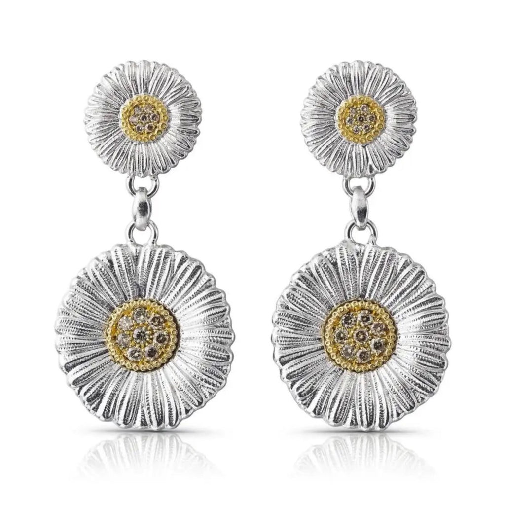 Buccellati - Blossoms Daisy - Drop Earrings with Brown