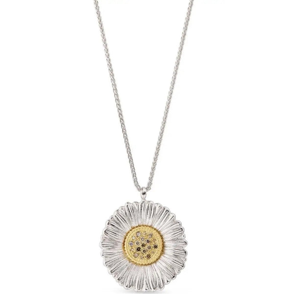 buccellati-blossoms-daisy-pendant-necklace-brown-diamonds-sterling-silver-JAGPEN012352