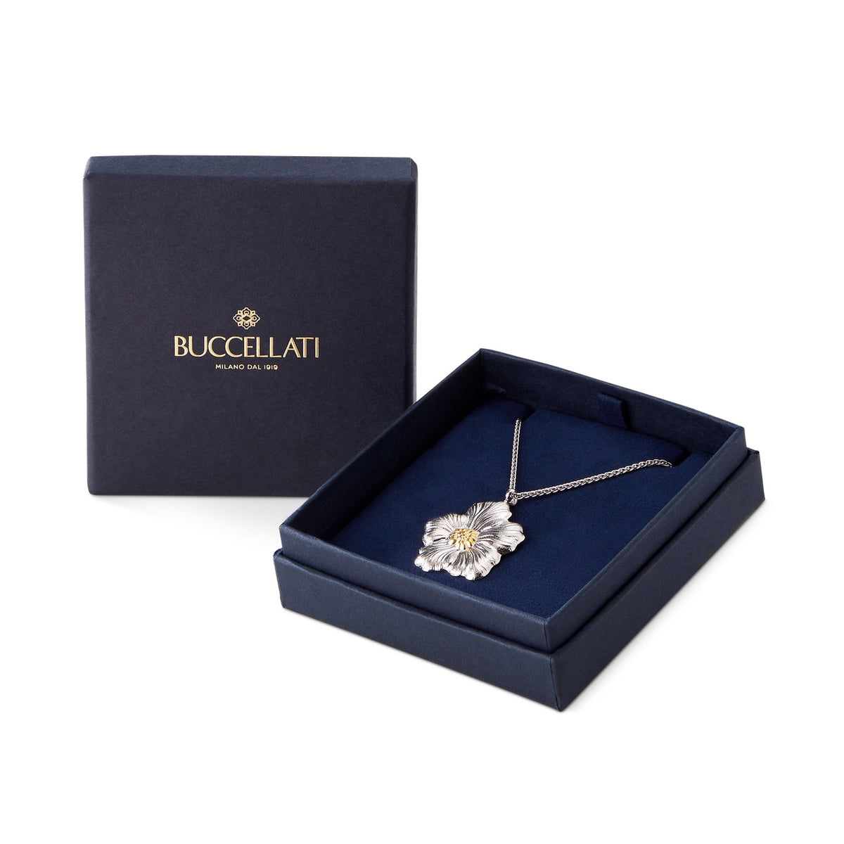 h*r様 【★イタリアミラノ製★】FEDERICO BUCCELLATI シルバ Buccellati - Blossoms Gardenia - Pendant Necklace, Sterling Silver