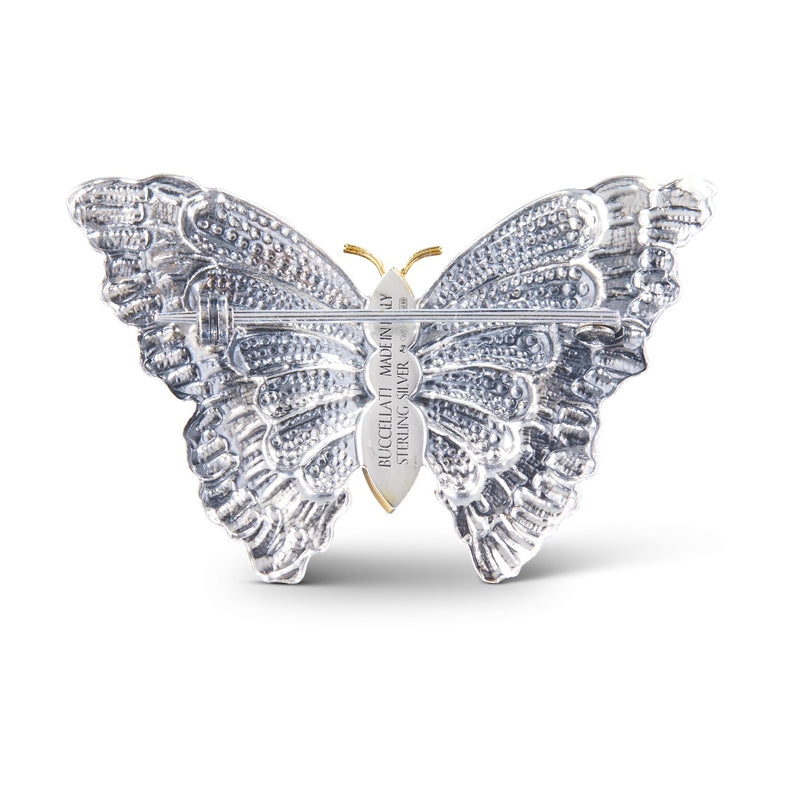 Buccellati - Blossoms Venezia - Butterfly Brooch with Lapis Lazuli, Sterling Silver with Gold Accents