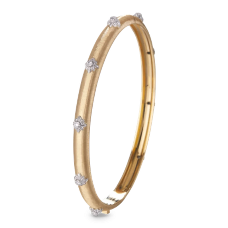 Buccellati - Macri - Bangle Bracelet with Diamonds, 18k Yellow Gold