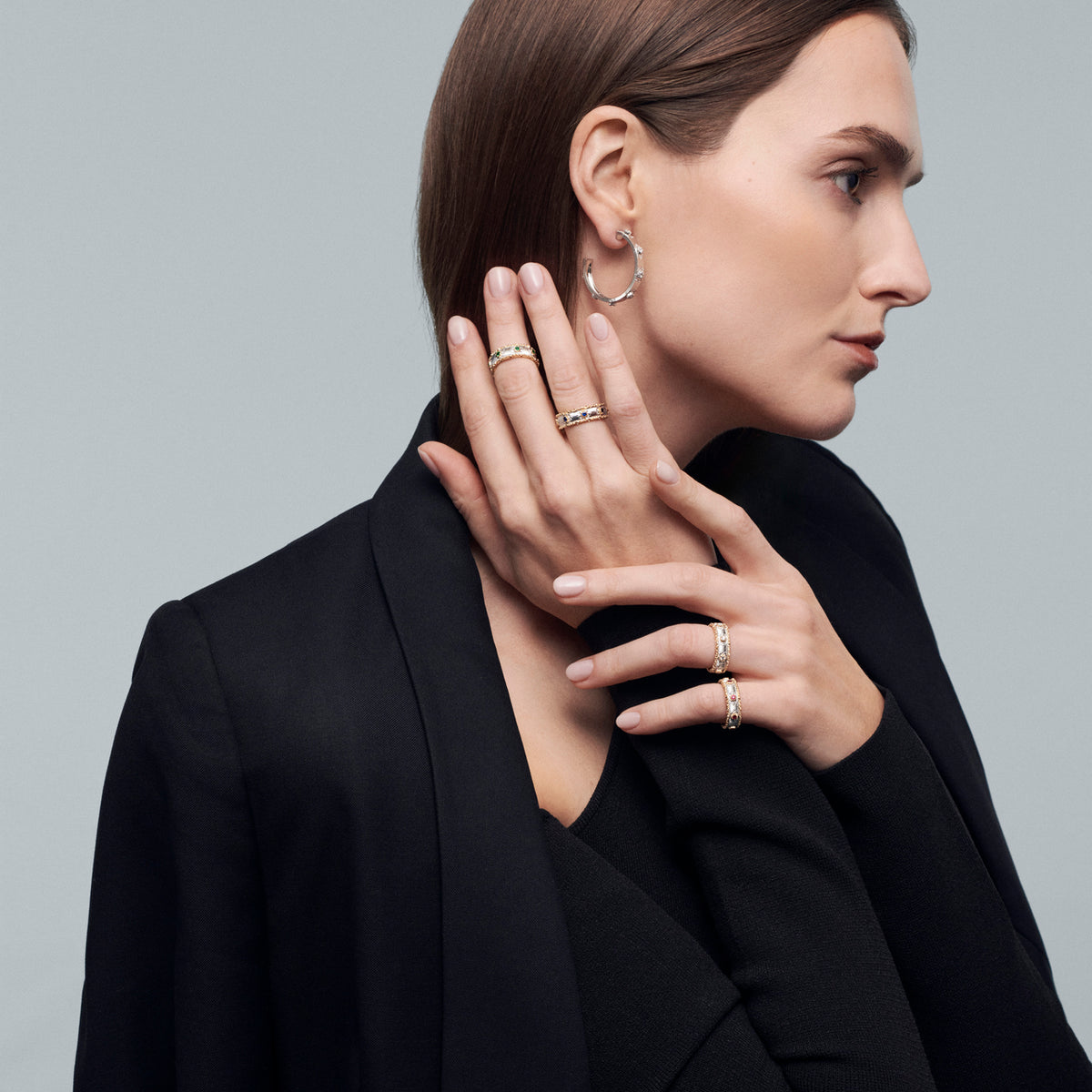 h*r様 【★イタリアミラノ製★】FEDERICO BUCCELLATI シルバ Buccellati - Macri Capri - Eternelle Band Ring with Sapphires, 18k