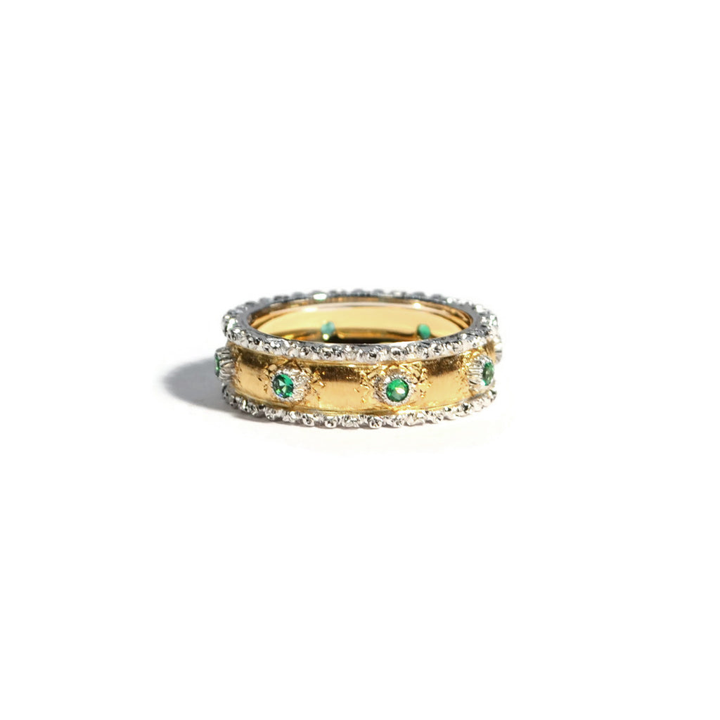 Buccellati - Macri Capri - Eternelle Band Ring with Emeralds, 18k