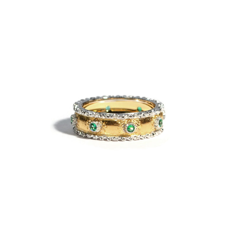 Buccellati - Macri Capri - Eternelle Band Ring with Emeralds, 18k