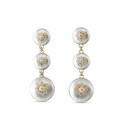 Buccellati - Macri Classica - Drop Earrings with Diamonds, 18k White and Yellow Gold