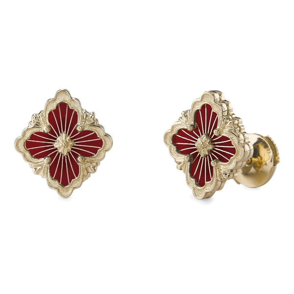 buccellati-opera-tulle-button-earrings-18k-yellow-gold-red-enamel-jauear017813