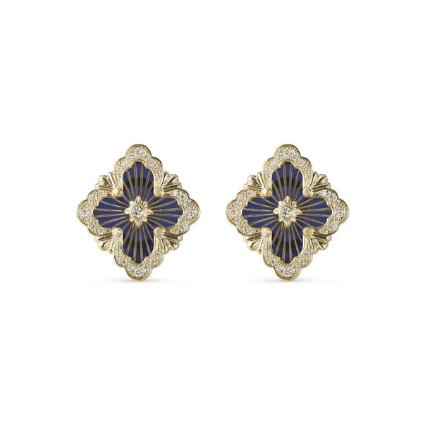 buccellati-opera-tulle-button-earrings-cathedral-blue-enamel-diamonds-18k-yellow-gold-JAUEAR017997