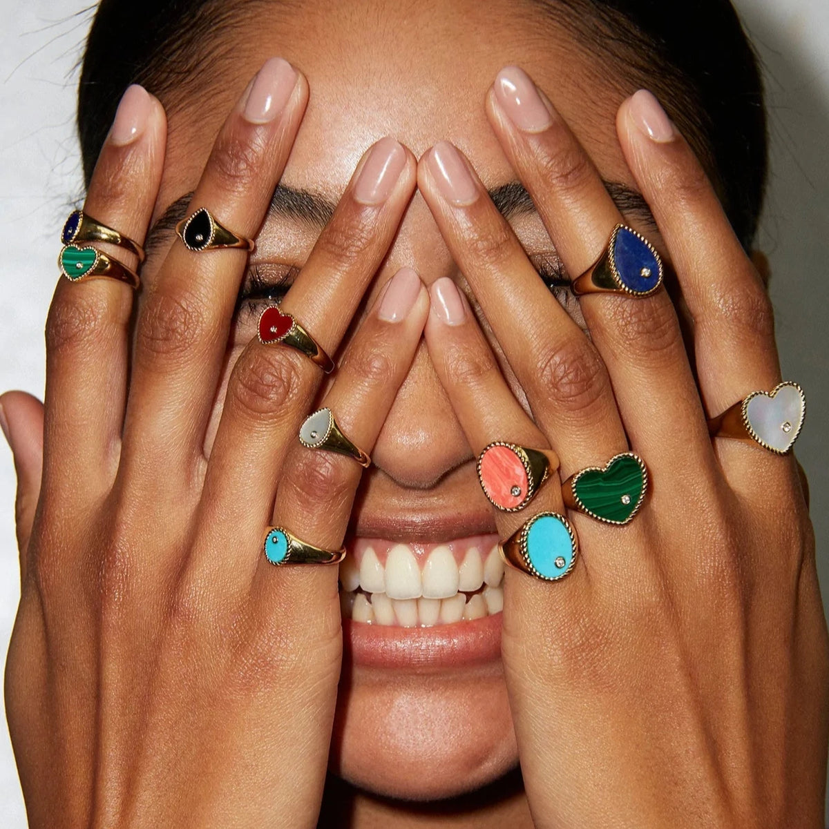 Yvonne Léon - Baby Pear Shaped Signet Ring with Black Onyx and