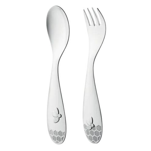 Christofle Paris - Beebee - Silver Plated Two Piece Baby Flatware Set