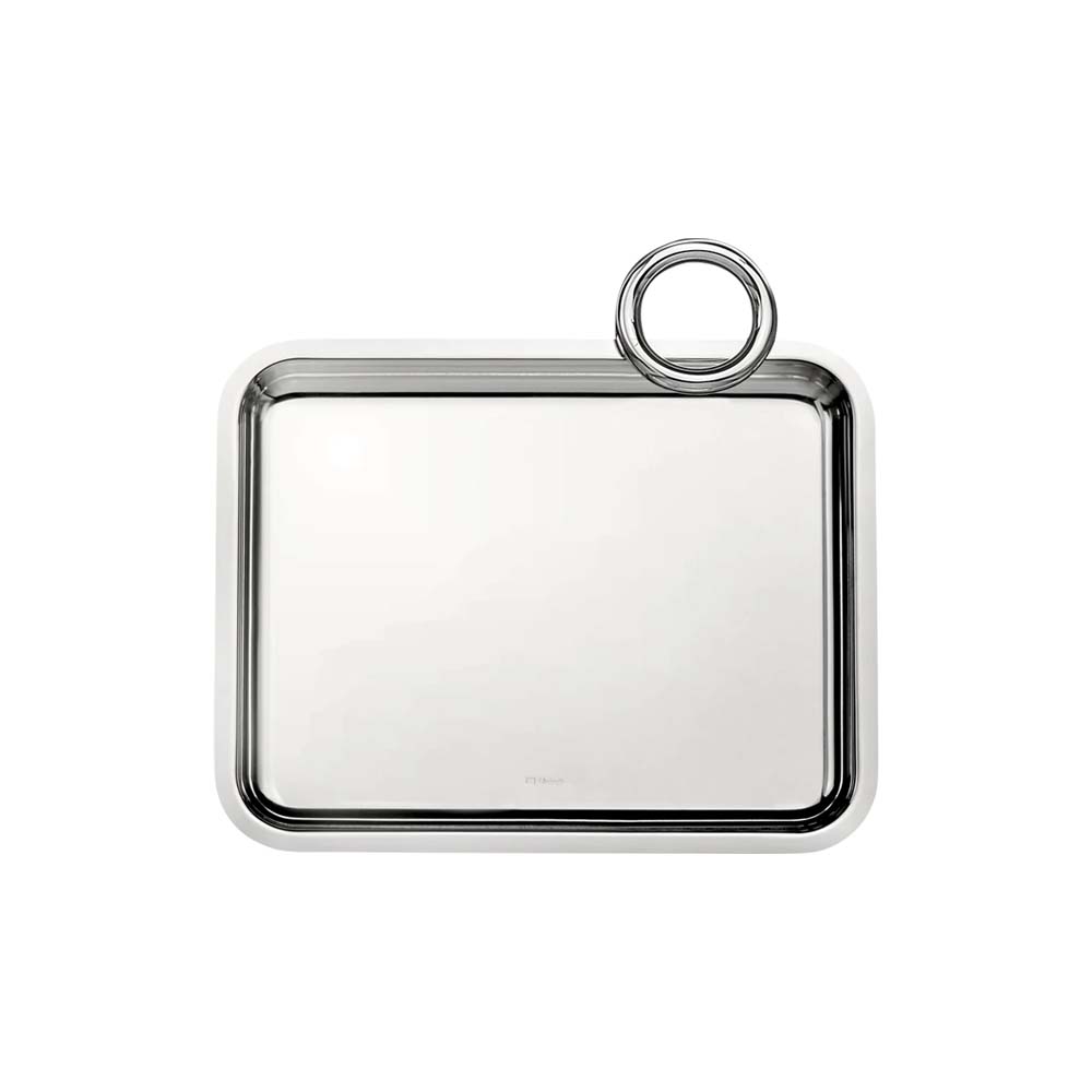 Christofle Paris - Vertigo - Silver Plated Single-Handle Tray 8x6