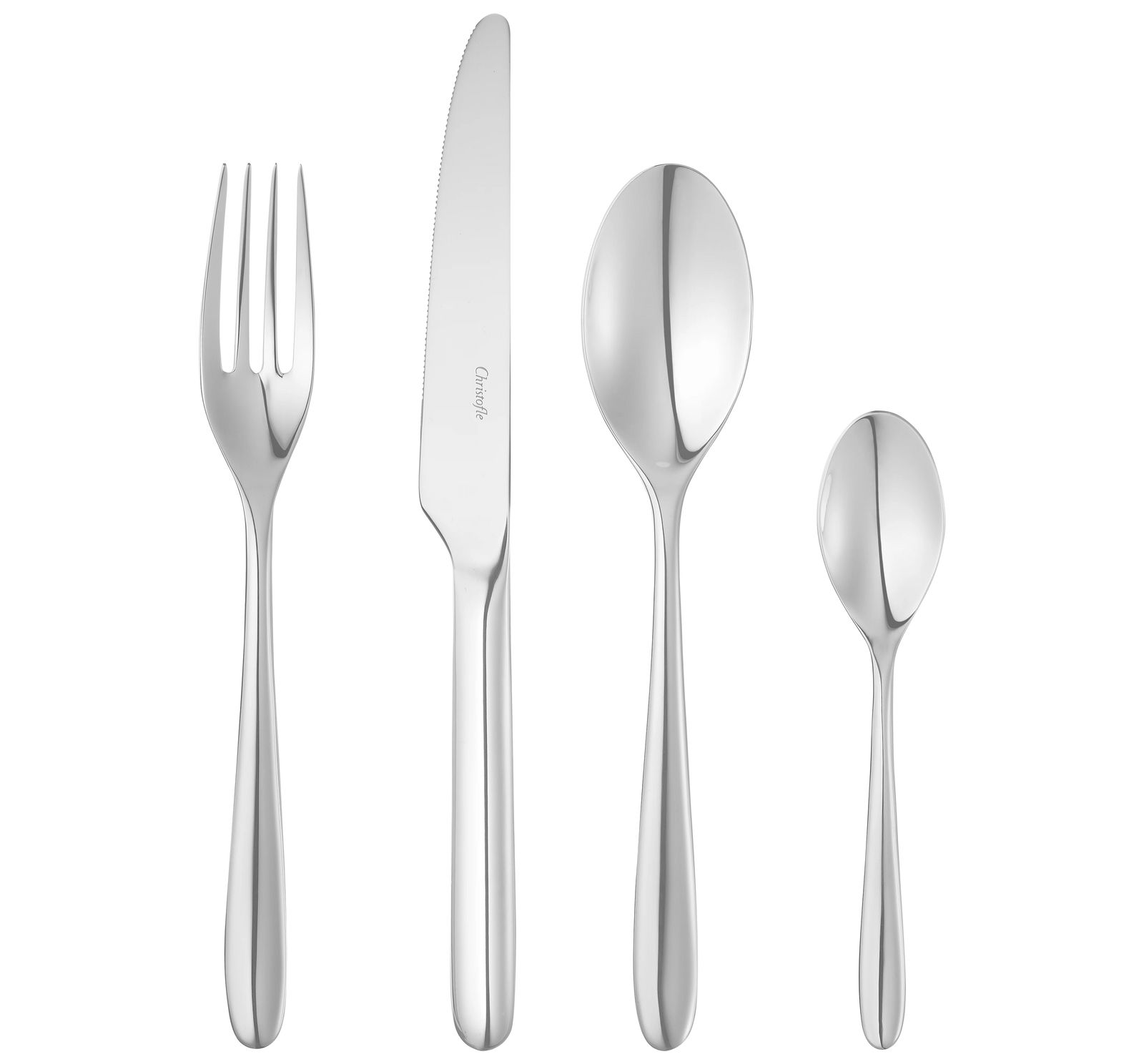 Christofle Paris - Essential - Silver Plated 24-Piece Flatware Set