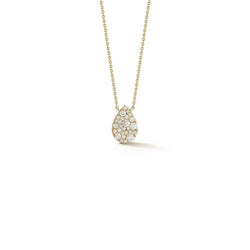 Dana Rebecca Designs - Samantha Lynn - Large Teardrop Necklace with Diamonds, Yellow Gold