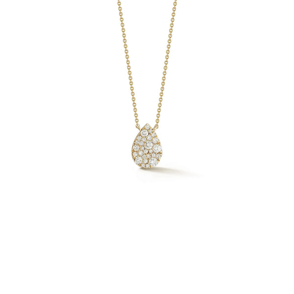 Dana Rebecca Designs - Samantha Lynn - Large Teardrop Necklace with Diamonds, Yellow Gold
