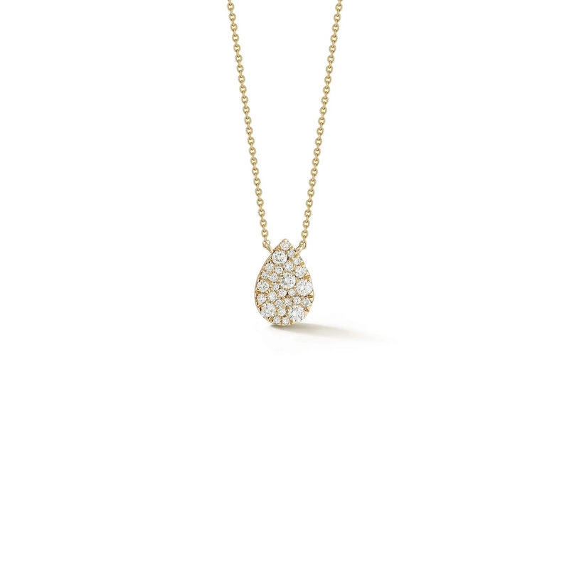 Dana Rebecca Designs - Samantha Lynn - Large Teardrop Necklace with Diamonds, Yellow Gold