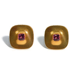 eclat-engraved-disc-earrings-pink-spinel-diamonds-18k-rose-gold-O2ER4117