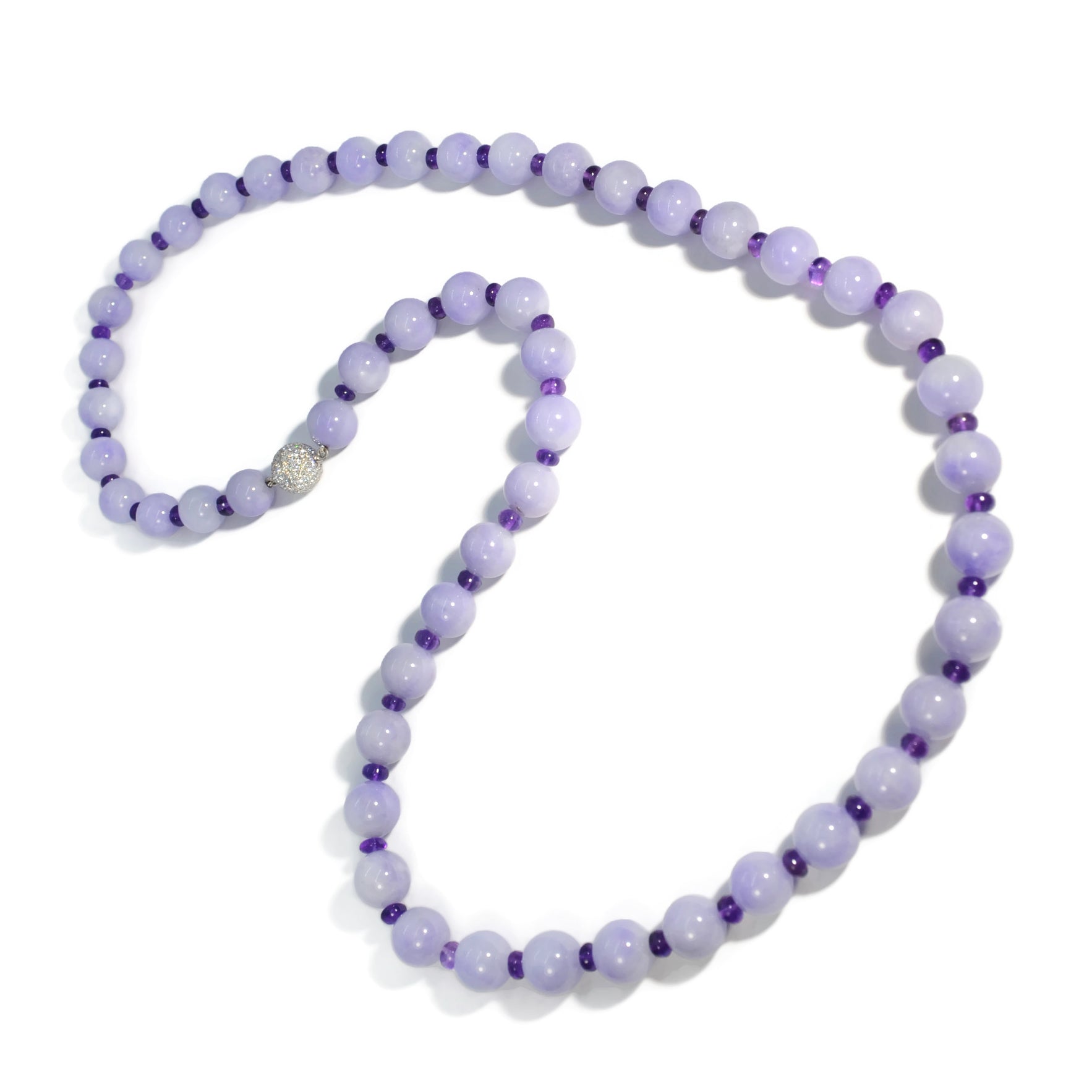Eclat Jewels - Necklace with Lavender Jade, Amethyst and