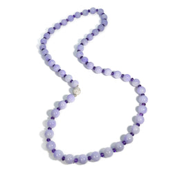 Eclat Jewels - Necklace with Lavender Jade, Amethyst and Diamonds, Platinum