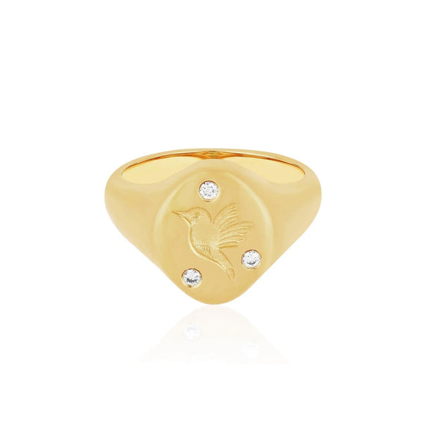 ef-collection-diamond-hummingbird-signet-ring-yellow-gold-ef-61456