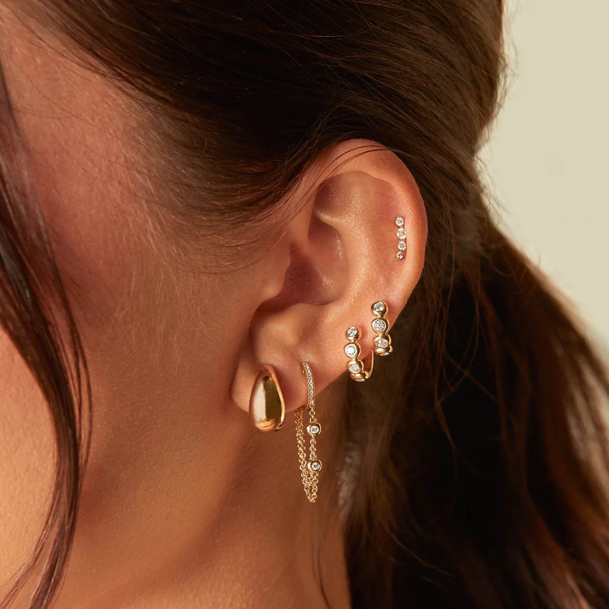 EF Collection Gold Jumbo Dome Huggie Earrings, Rose Gold – AF