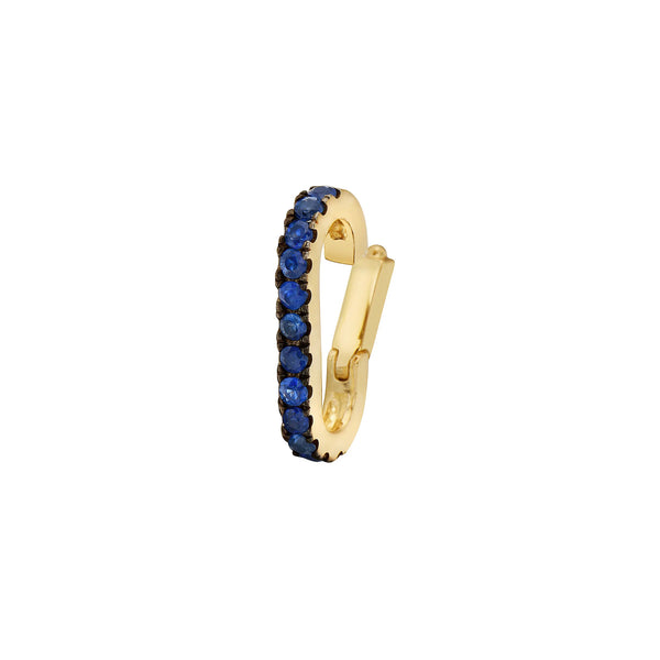 Lionheart - Side Sapphire Clicker Connector, Yellow Gold