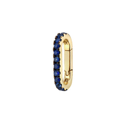 Lionheart - Side Sapphire Clicker Connector, Yellow Gold