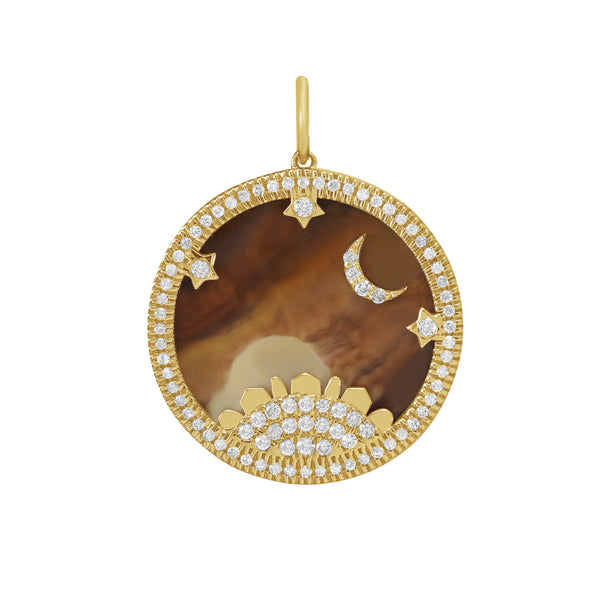 lionheart-starry-night-brown-mother-of-pearl-charm-diamonds-14k-yellow-gold-LH-STARRY2023BMOP