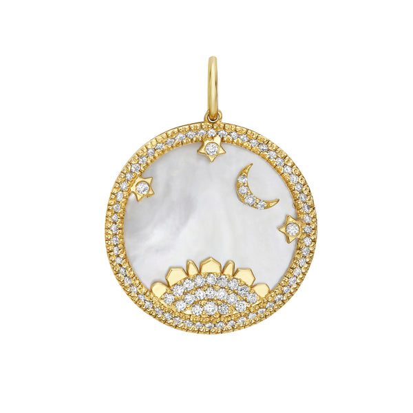 lionheart-starry-night-mother-of-pearl-medallion-diamonds-14k-yellow-gold-LH-STARRY2023GMOP