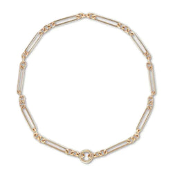 Lucy Delius - Trombone Link Chain Necklace, Yellow Gold