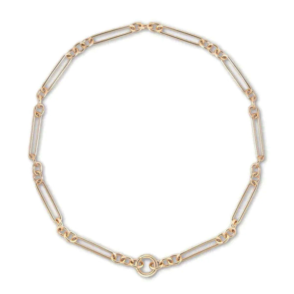 Lucy Delius - Trombone Link Chain Necklace, Yellow Gold