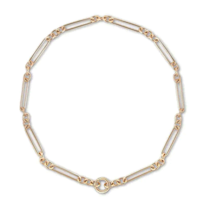 Lucy Delius - Trombone Link Chain Necklace, Yellow Gold