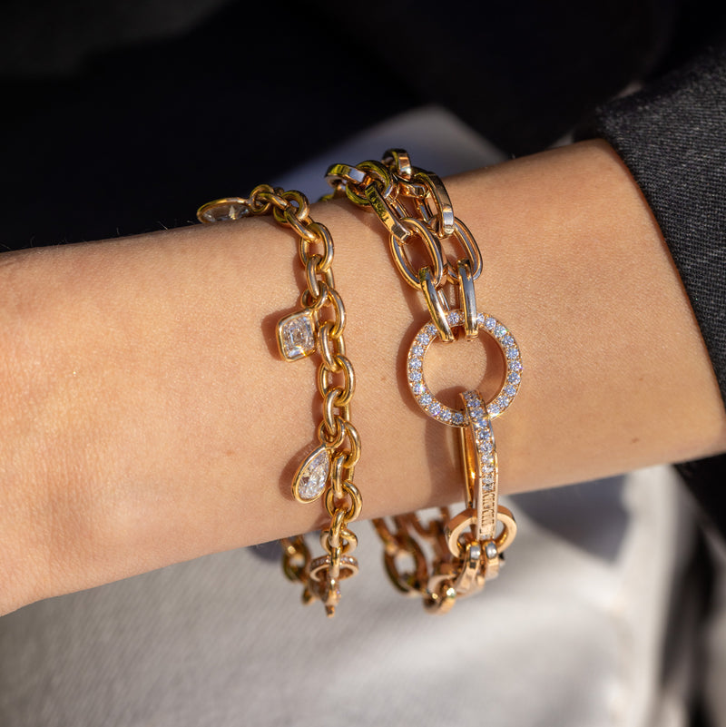 norman-silverman-18k-rose-gold-diamond-charm-bracelet-B2497