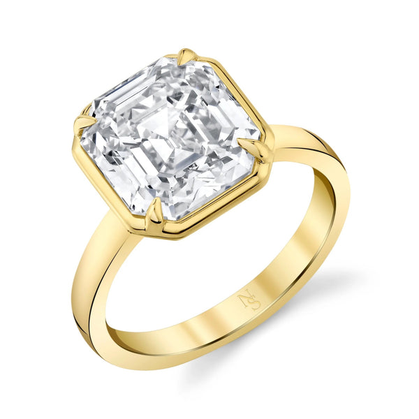 norman-silverman-asscher-diamond-engagement-ring-18k-yellow-gold-F13434