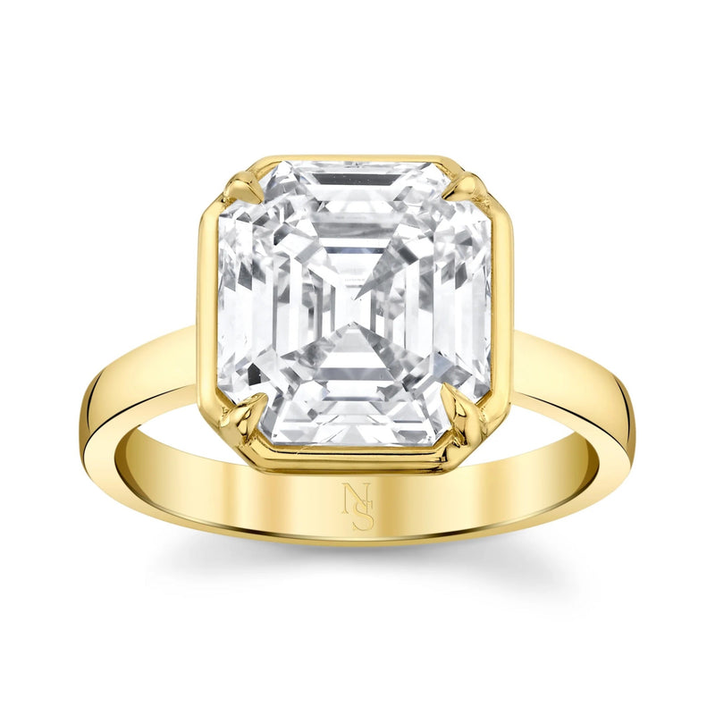 norman-silverman-asscher-diamond-engagement-ring-18k-yellow-gold-F13434