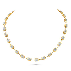 norman-silverman-bezel-set-emerald-cut-diamond-necklace-yellow-gold-N4047