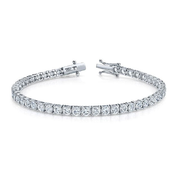 norman-silverman-diamond-tennis-bracelet-18k-white-gold-B4069