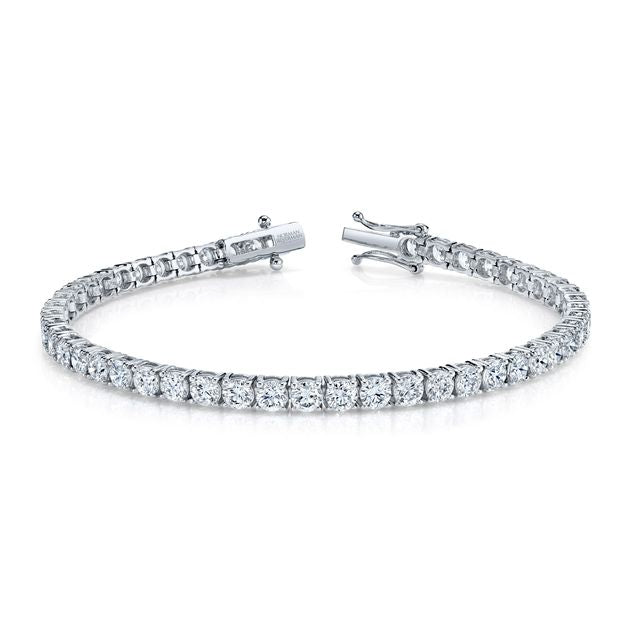 norman-silverman-diamond-tennis-bracelet-18k-white-gold-B4069