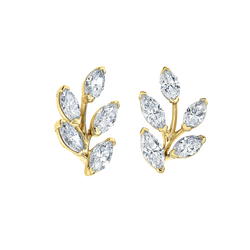 norman-silverman-earrings-marquise-diamonds-yellow-gold-F22790