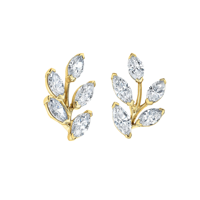 norman-silverman-earrings-marquise-diamonds-yellow-gold-F22790