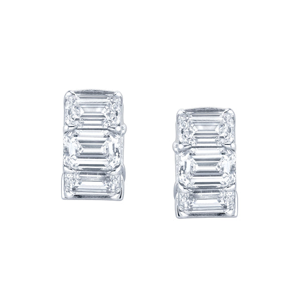 norman-silverman-emerald-cut-diamond-huggie-earrings-white-gold-F22869