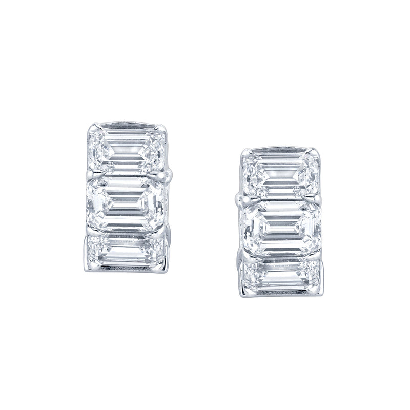 norman-silverman-emerald-cut-diamond-huggie-earrings-white-gold-F22869