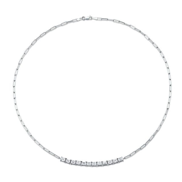 norman-silverman-emerald-cut-floating-diamond-necklace-18k-white-gold-N4270