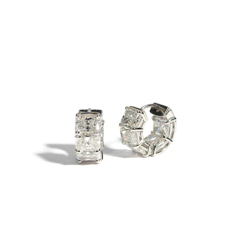 norman-silverman-emerald-cut-huggies-18k-gold-F23255