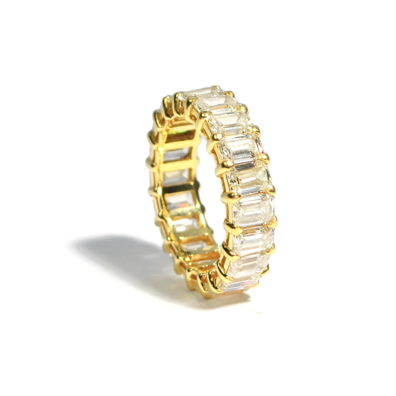 norman-silverman-eternity-band-ring-emerald-cut-diamonds-yellow-gold-F22282