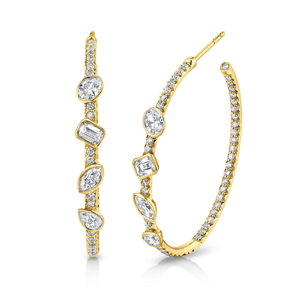 norman-silverman-fancy-shape-diamond-hoop-18k-yellow-gold-F22986