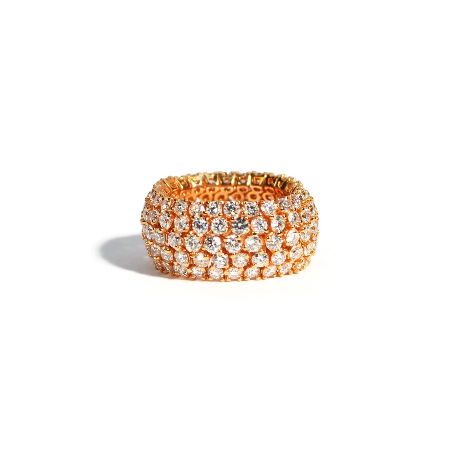 Norman Silverman - Round Diamond Flexible Ring, 18k Rose Gold – AF Jewelers