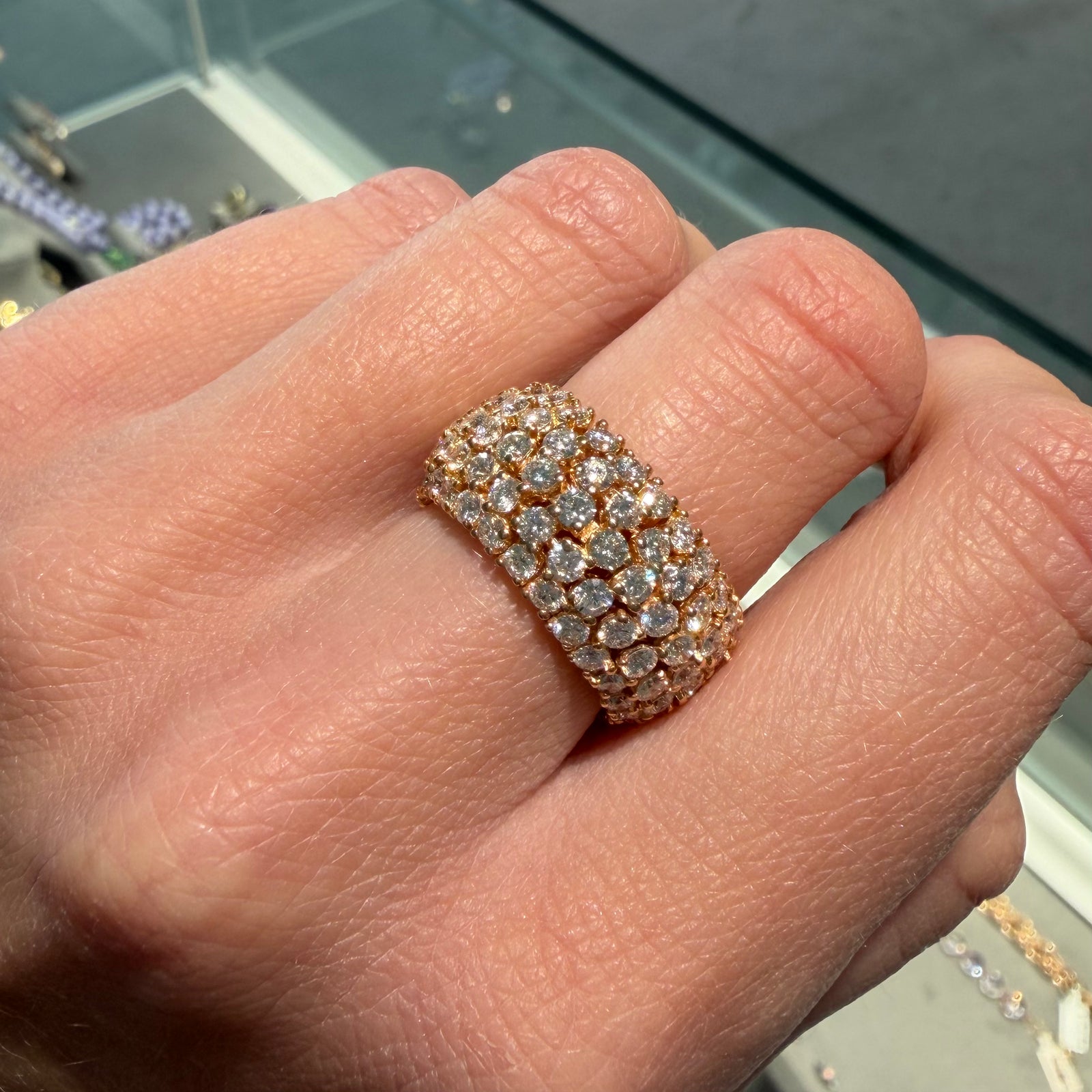 Norman Silverman - Round Diamond Flexible Ring, 18k Rose Gold – AF 
