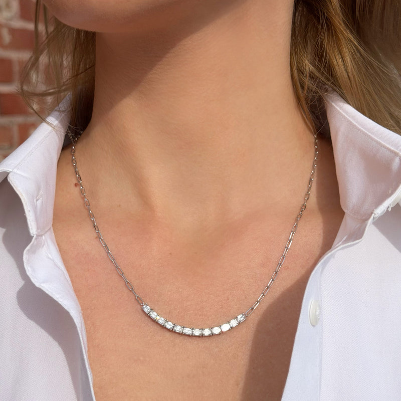 norman-silverman-floaint-emerald-cut-diamond-necklace-N4270