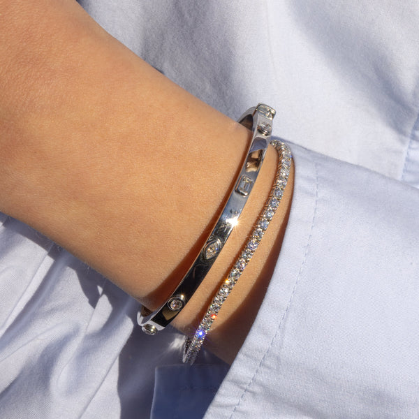 norman-silverman-mixed-shape-bezel-set-bangle-bracelet-18k-white-gold-B4230